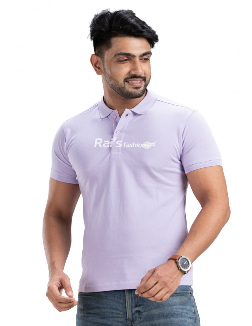 Men Lavender Solid Polo Collar T-shirt (NS67) Men Lavender Solid Polo Collar T-shirt (NS67)