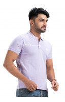 Men Lavender Solid Polo Collar T-shirt (NS67) Men Lavender Solid Polo Collar T-shirt (NS67)