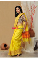 Handloom Soft Silk Saree With Multicolor Fine Weaving Stripes Border (RAI500)