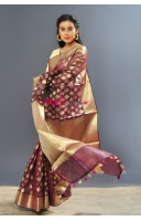 Pure Organza Silk Saree With All Over Zari Weaving Work (RAI523)