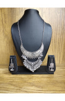 Silver Oxydize Chain With Heavy Pendant Combine Fancy Jewellery (RAI312) Silver Oxydize Chain With Heavy Pendant Combine Fancy Jewellery (RAI312)