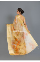 Digital Printed Premium Quality Pure Organza Silk Saree With Traditional Handweaving Benarasi Worked Border (RAI330)