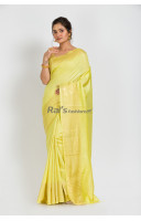 Pure Munga Silk Saree With Golden Zari Border (RAI322)