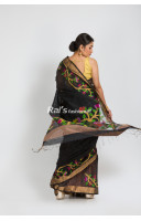 Matka Silk Saree With Contrast Color Border And Traditional Handweaving Jamdani Work Border And Pure Reshom Silk Pallu With Jamdani Work (RAI339)