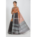 Handloom Silk Cotton Saree With All Over Shibori Printed And Silver Zari Border (RAI347)