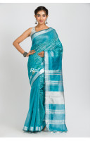 Premium Quality Pure Handloom Silk Linen With Fine Embroidery Work (RAI358)