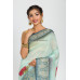 Premium Quality Silk Linen Saree With Digital Print All Over And Zari Weaving Border (RAI363)