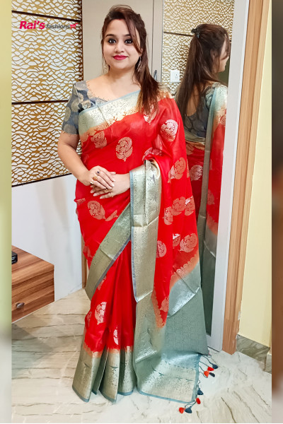 Handloom Soft Silk Benarasi Saree (RAI19FA17)