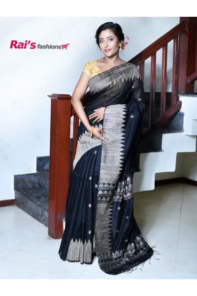 Handloom Matka Silk Saree With Gicha Weaving Design Border And Butta Work (RAI239)