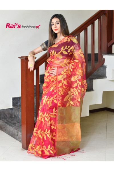 Muslin Silk With Handweaving Jamdani Work (RAI243)