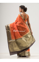 All Over Butta Weaving Design With Banarasi Worked Contrast Border Organza Silk Saree (NS34)