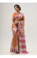 Handloom Dupion Cotton Saree With Contrast Color Dye Border And Badhni Butta Printed Saree (NS35)