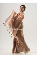 Pure Handloom Soft Tissue Silk With Digital Print Saree (NS36)