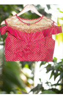 All Over Butta Weaving Off Shoulder Designer Blouse With Net Embroidery Work (KRBL1172) All Over Butta Weaving Off Shoulder Designer Blouse With Net Embroidery Work (KRBL1172)