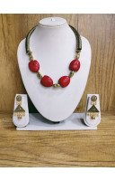 Chemical Beads And Golden Charms Combine Fancy Jewellery (KR434)