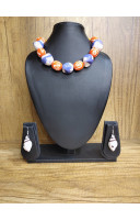 Color Chemical Beads Combine Trendy Neckpiece (KR451)