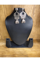 Silver Top And Jhumka Combine Earrings (KR503)