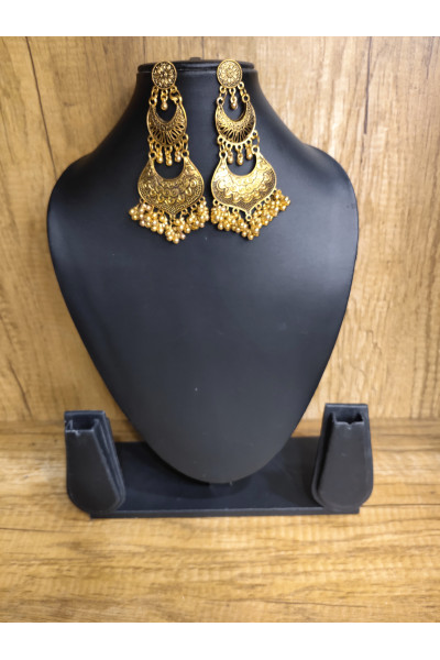 Golden Oxidize Ghungroo Combine Earrings (KR506)