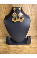 Top And Jhumka Combine Golden Oxidize Nice Earrings (KR507)