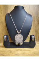 Silver Oxidize Chain With Nice Pendent (KR88) Silver Oxidize Chain With Nice Pendent (KR88)