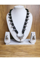 Silver Oxidize Charms And Glass Beads And Pendant Combine Fancy Jewellery (KR219)