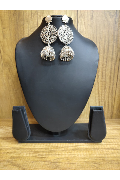 Silver Oxydize Heavy Earrings (RAI10092)