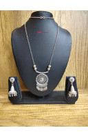 Silver Oxydize Chain With Nice Pendant Combine Fancy Jewellery (RAI10090)