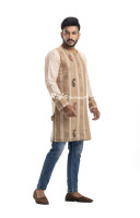 Ethnic Style Cotton Jamdani Work Punjabi For Men (NS89)