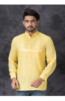 Lemon Yellow Short Kurta For Men (KR1271) Lemon Yellow Short Kurta For Men (KR1271)