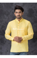 Lemon Yellow Short Kurta For Men (KR1271) Lemon Yellow Short Kurta For Men (KR1271)