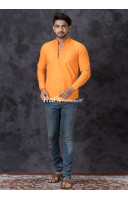 Orange Short Kurta For Men (KR1272)