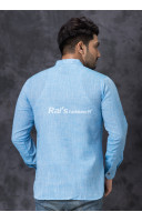 Sky Blue Short Kurta For Men (KR1273) Sky Blue Short Kurta For Men (KR1273)