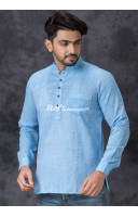 Sky Blue Short Kurta For Men (KR1273) Sky Blue Short Kurta For Men (KR1273)