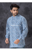 All Over Printed Cotton Silk Short Kurta (KR1297) All Over Printed Cotton Silk Short Kurta (KR1297)