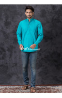 Rayon Turquoise Short Kurta (KR1298)