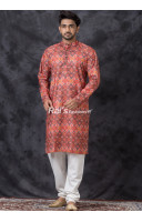 Azrak Printed Multicolor Punjabi Set (KR1301) 