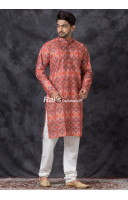 Azrak Printed Multicolor Punjabi Set (KR1301) 
