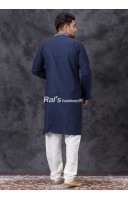 Embroidery Work Design Blue Men Punjabi (KR1346)