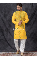 All Over Kantha Stitch Work Design Cotton Men Punjabi (KR1362)
