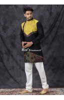 Kantha Stitch Work Design Cotton Men Punjabi (KR1365)