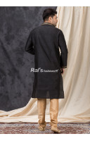 Black Silk Men Punjabi Set (KR1370) Black Silk Men Punjabi Set (KR1370)