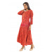 Round Neck Red Long Gown (KR597)