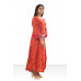 Round Neck Red Long Gown (KR597)