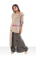 Round Neck Fancy Kurti Skirt Set (KR607) 