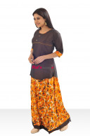 Round Neck Printed Skirt Kurti Set (KR608)
