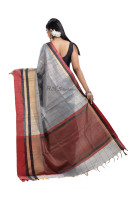 Tissue Cotton Saree With All Over Checks Pattern And Contrast Color Border (RNW1)