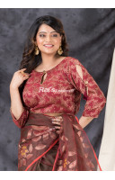 Key Hole Neck Brocade Designer Blouse (KRBL728) Key Hole Neck Brocade Designer Blouse (KRBL728)