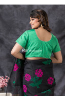 All Over Butta Weaving Green Silk Designer Blouse (KRBL940)