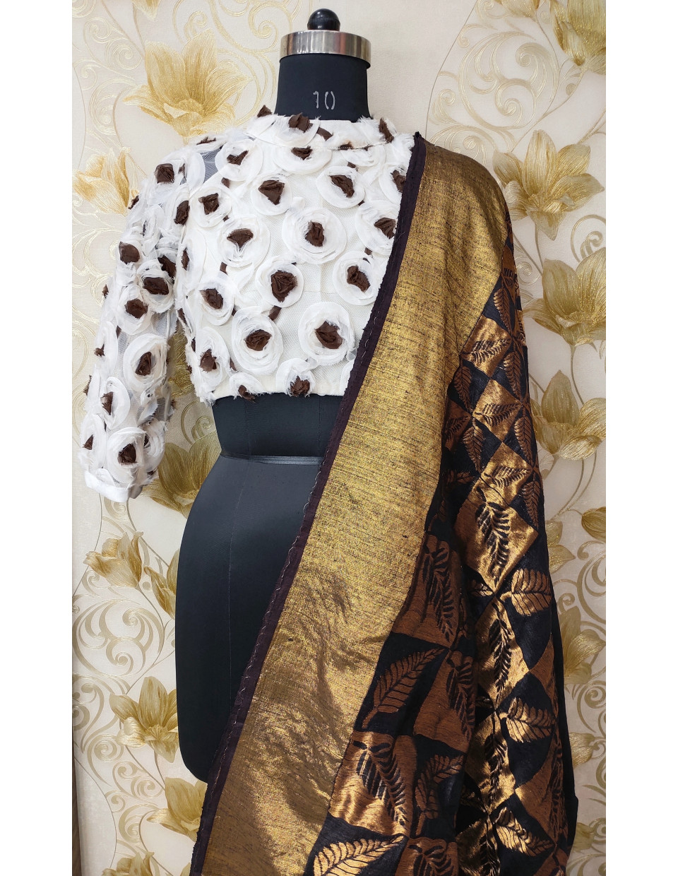 White Net Flower Worked Designer Blouse (KRBL701) White Net Flower Worked Designer Blouse (KRBL701)