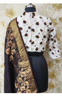 White Net Flower Worked Designer Blouse (KRBL701) White Net Flower Worked Designer Blouse (KRBL701)